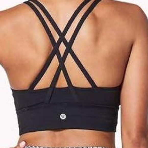 Black longline lululemon energy bra - size 6 - Picture 2 of 4